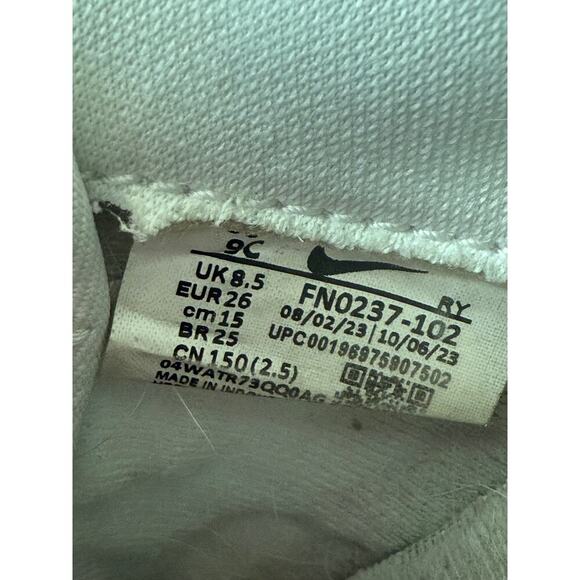 Nike Kids White Laser Fuchsia Force 1 Low EasyOn Shoes Size 9C - Picture 9 of 9